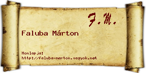 Faluba Márton névjegykártya